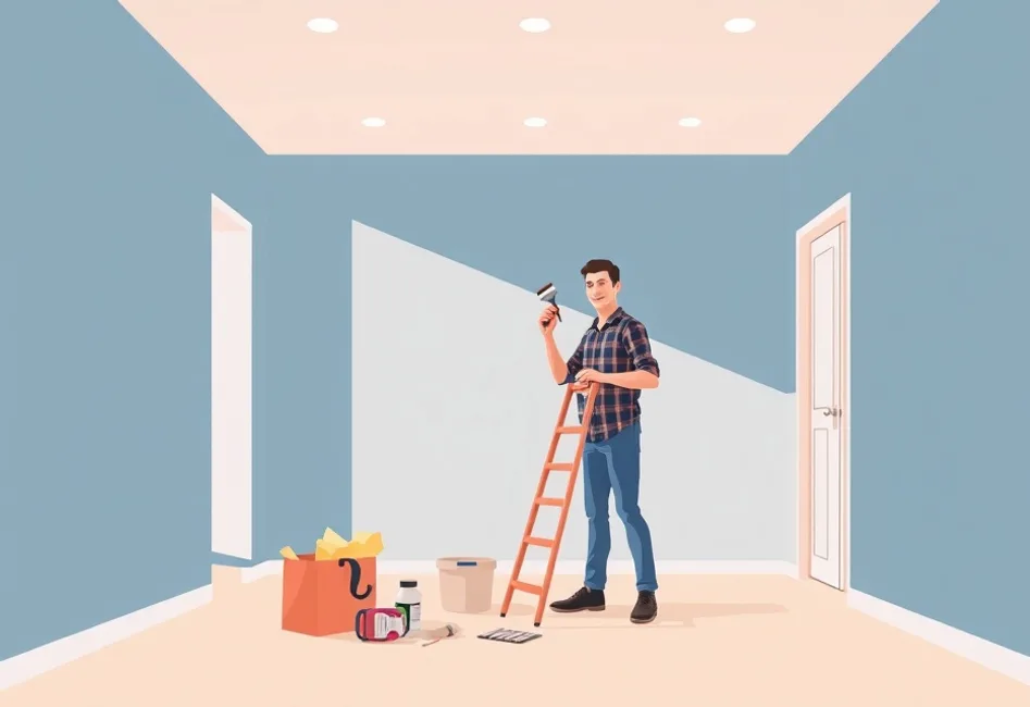 Intérieur rénové après travaux de peinture à Sarrebourg