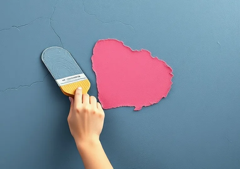 Ponçage et rebouchage des fissures avant mise en peinture